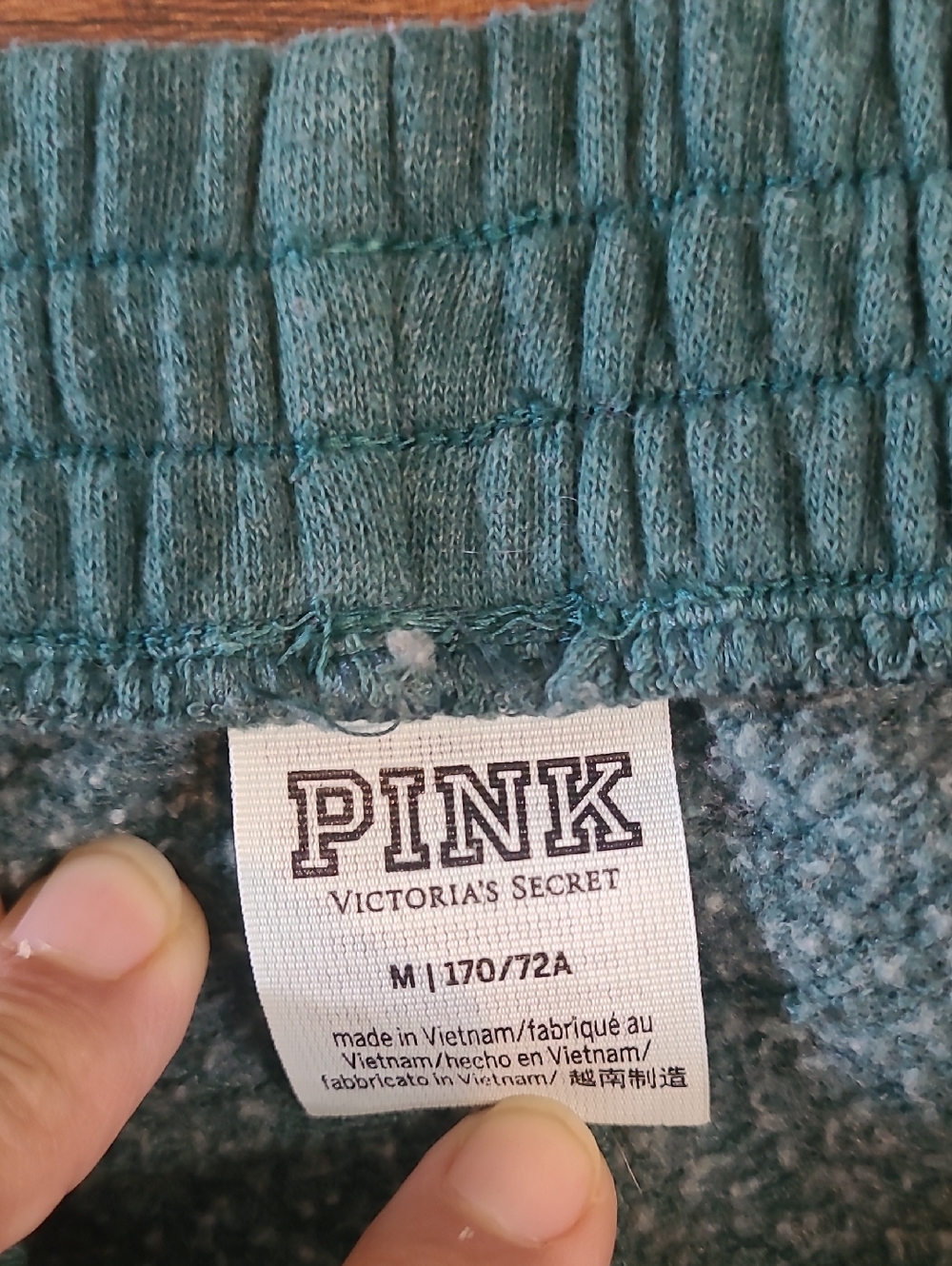 PINK Victoria's Secret Green and Pink Tie-Dye Joggers Size Med - Picture 3 of 10